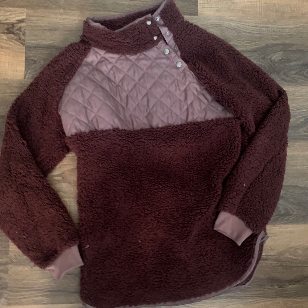 fuzzy purple pullover